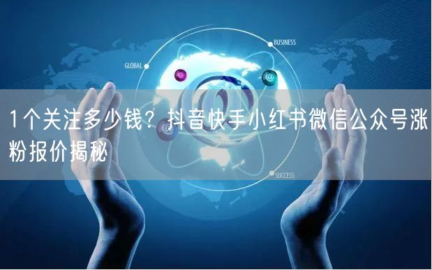 1个关注多少钱?抖音快手小红书微信公众号涨粉报价揭秘