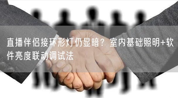 直播伴侣接环形灯仍显暗?室内基础照明+软件亮度联动调试法