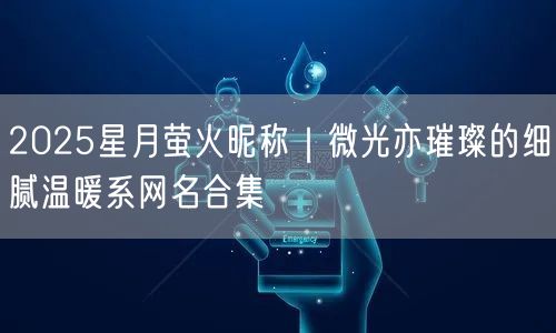 2025星月萤火昵称|微光亦璀璨的细腻温暖系网名合集