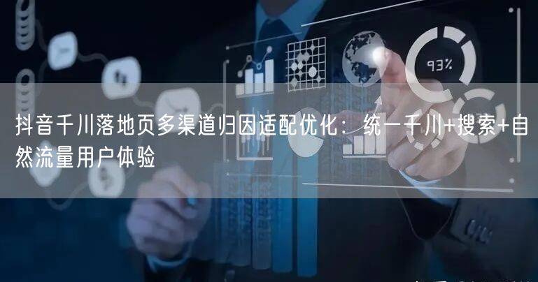 抖音千川落地页多渠道归因适配优化:统一千川+搜索+自然流量用户体验