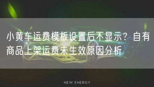 小黄车运费模板设置后不显示?自有商品上架运费未生效原因分析