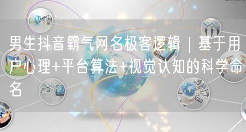 男生抖音霸气网名极客逻辑|基于用户心理+平台算法+视觉认知的科学命名