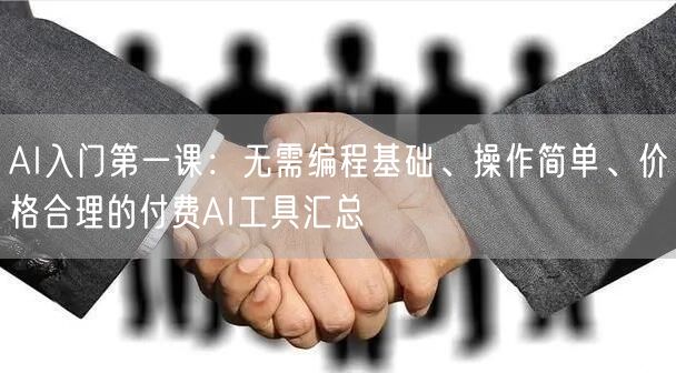 AI入门第一课:无需编程基础、操作简单、价格合理的付费AI工具汇总