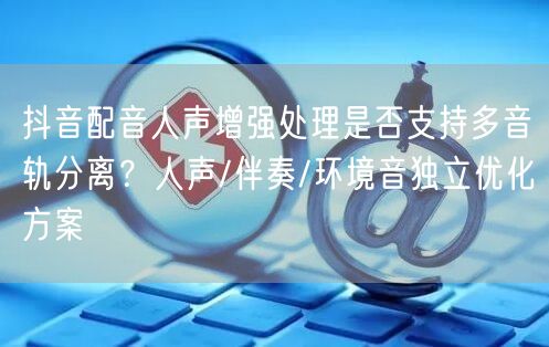 抖音配音人声增强处理是否支持多音轨分离?人声/伴奏/环境音独立优化方案