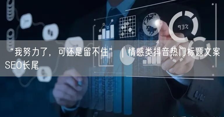 “我努力了，可还是留不住”｜情感类抖音热门标题文案SEO长尾